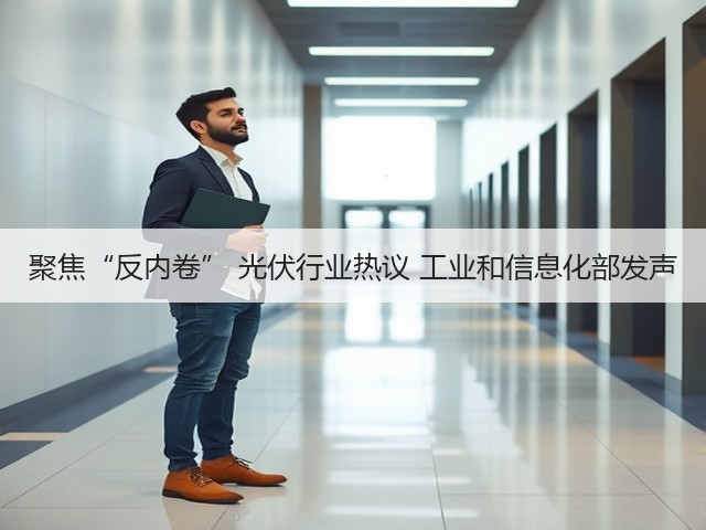 聚焦“反内卷” 光伏行业热议 工业和信息化部发声(图1) 聚焦“反内卷” 光伏行业热议 工业和信息化部发声(图1)