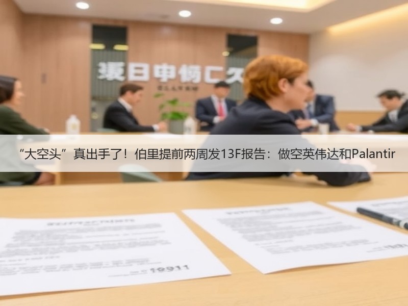 “大空头”真出手了！伯里提前两周发13F报告：做空英伟达和Palantir