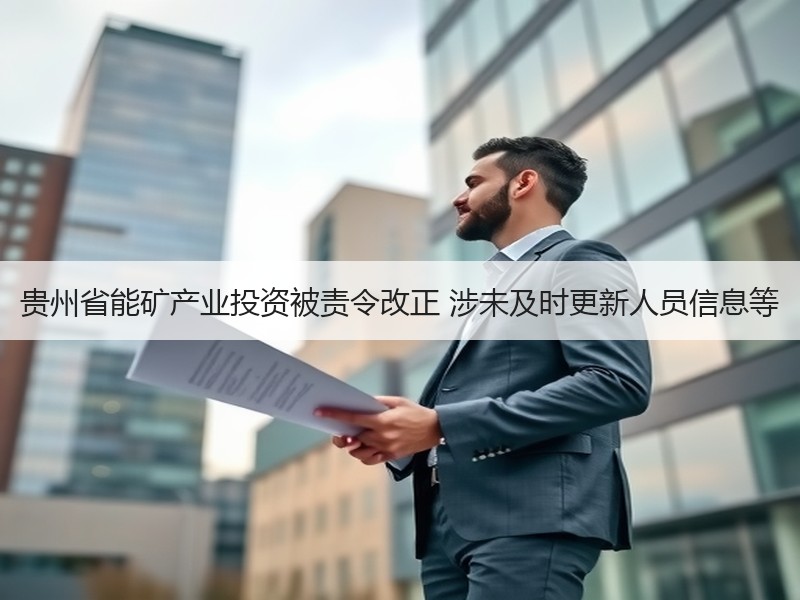 贵州省能矿产业投资被责令改正 涉未及时更新人员信息等