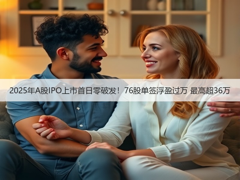 2025年A股IPO上市首日零破发！76股单签浮盈过万 最高超36万