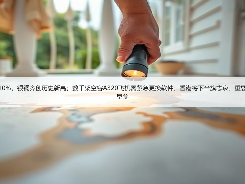 美股五连涨，英特尔明显波动10%，银铜齐创历史新高；数千架空客A320飞机需紧急更换软件；香港将下半旗志哀；重要新规！证监会征求意见丨每经早