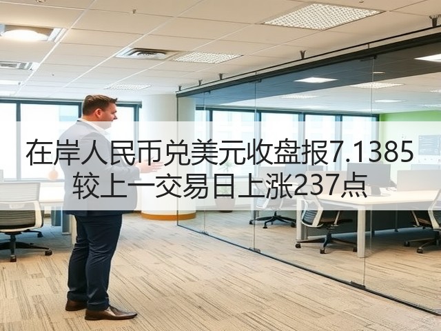 在岸人民币兑美元收盘报7.1385 较上一交易日上涨237点(图1)