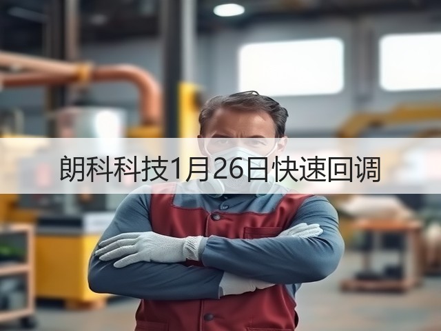 朗科科技1月26日快速回调(图1)