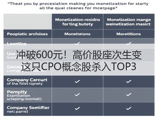 冲破600元！高价股座次生变 这只CPO概念股杀入TOP3(图1)
