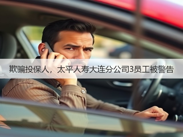 欺骗投保人,太平人寿大连分公司3员工被警告(图3) 欺骗投保人,太平人寿大连分公司3员工被警告(图3)