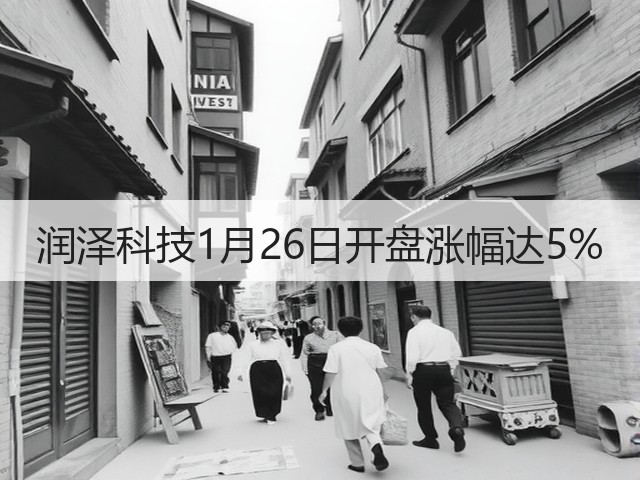 润泽科技1月26日开盘涨幅达5%(图1) 润泽科技1月26日开盘涨幅达5%(图1)