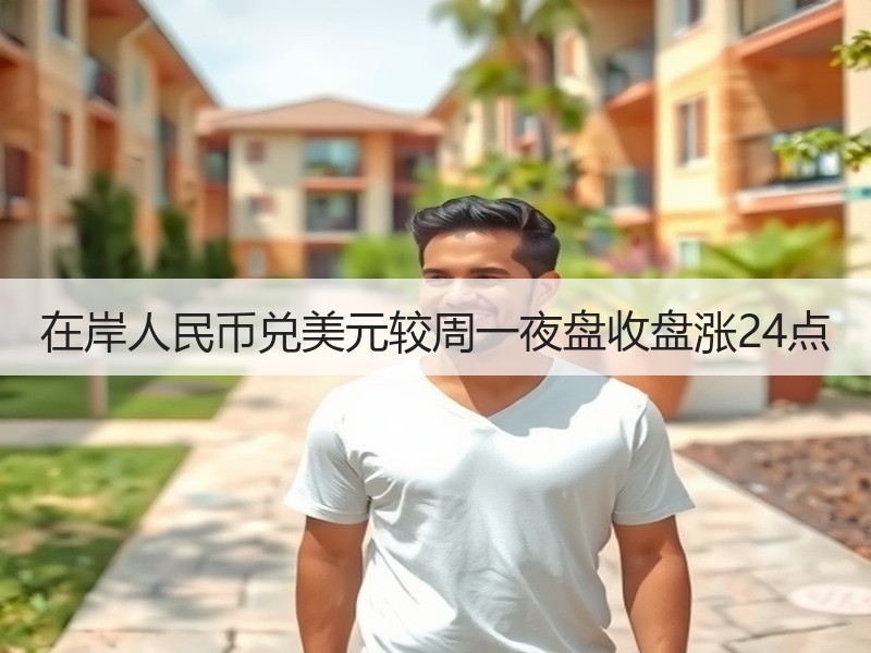 在岸人民币兑美元较周一夜盘收盘涨24点