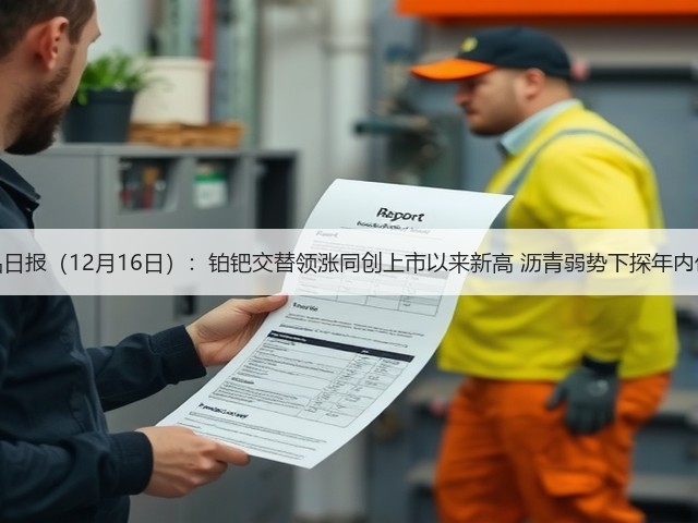 商品日报(12月16日):铂钯交替领涨同创上市以来新高 沥青弱势下探年内低点(图1) 商品日报(12月16日):铂钯交替领涨同创上市以来新高 沥青弱势下探年内低点(图1)