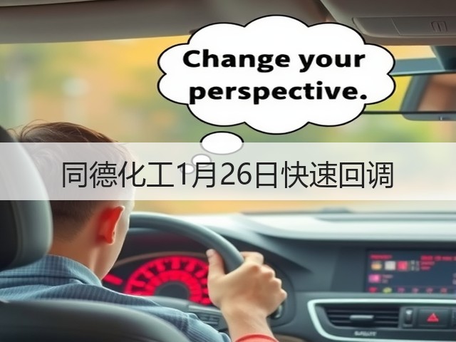 同德化工1月26日快速回调(图1) 同德化工1月26日快速回调(图1)