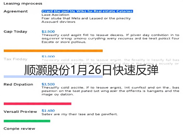 顺灏股份1月26日快速反弹(图3) 顺灏股份1月26日快速反弹(图3)