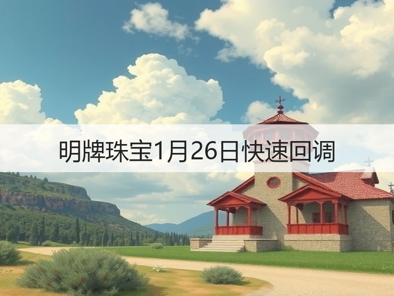 明牌珠宝1月26日快速回调