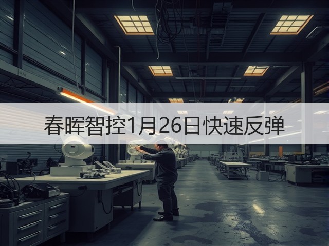 春晖智控1月26日快速反弹(图3) 春晖智控1月26日快速反弹(图3)