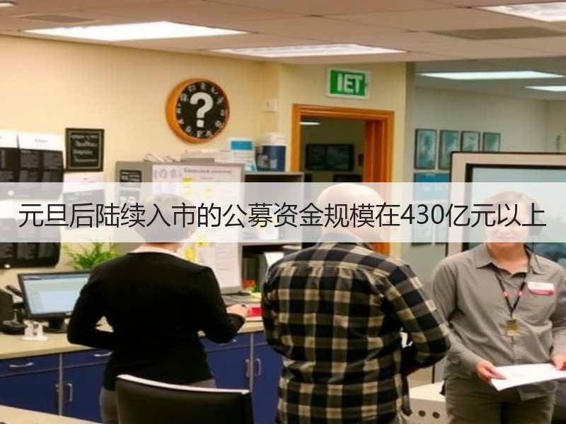 元旦后陆续入市的公募资金规模在430亿元以上