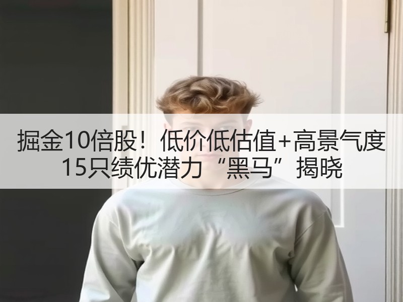 掘金10倍股！低价低估值+高景气度 15只绩优潜力“黑马”揭晓