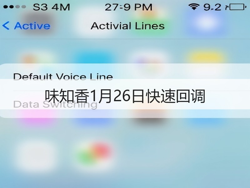 味知香1月26日快速回调
