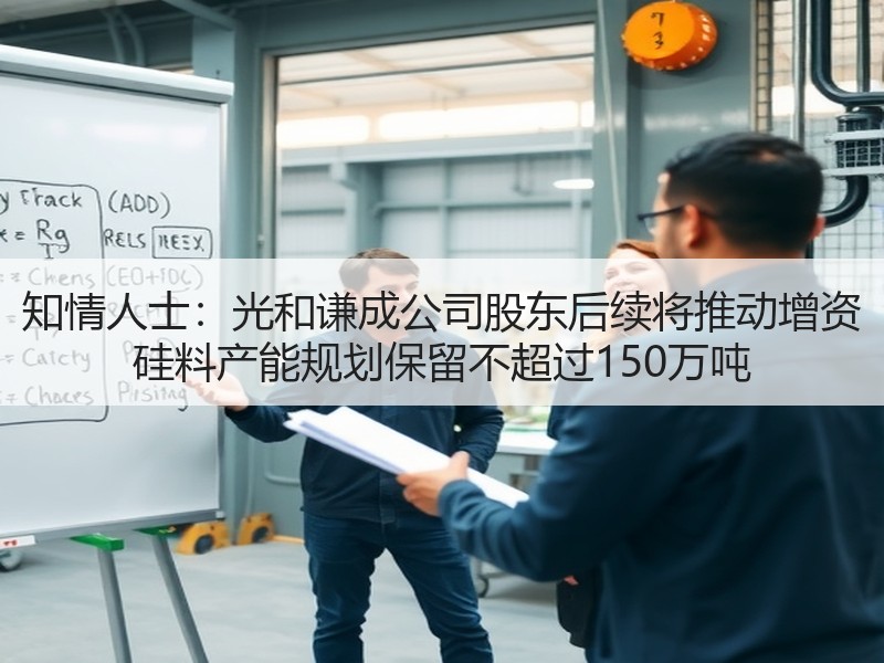 知情人士：光和谦成公司股东后续将推动增资 硅料产能规划保留不超过150万吨