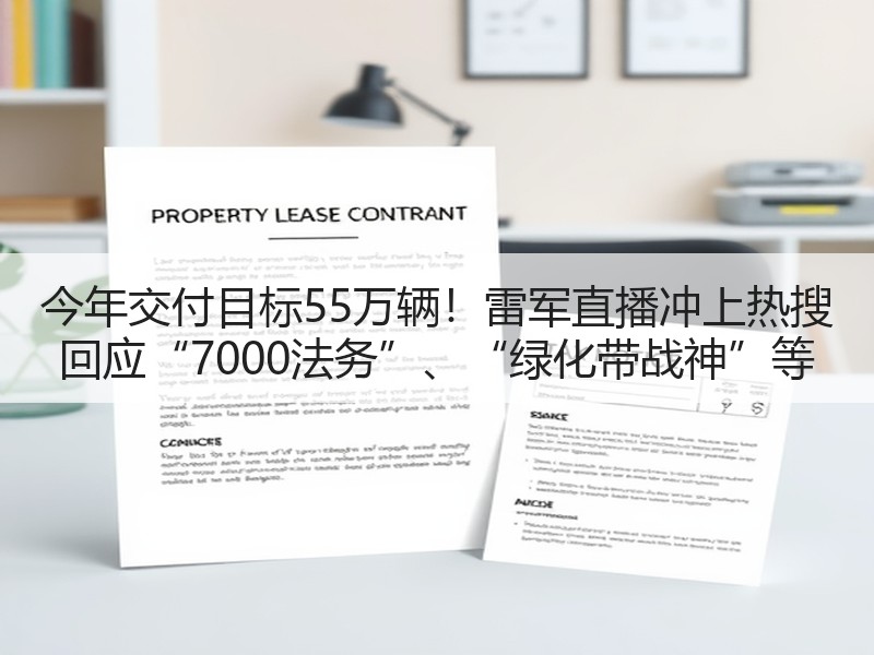 今年交付目标55万辆！雷军直播冲上热搜 回应“7000法务”、“绿化带战神”等