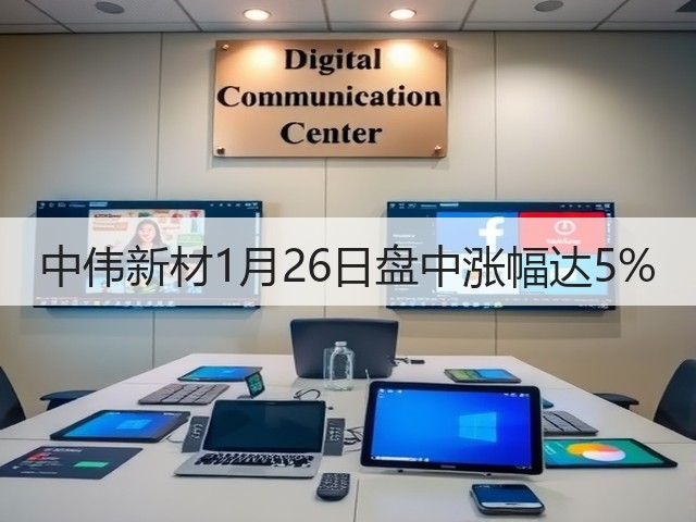 中伟新材1月26日盘中涨幅达5%(图1) 中伟新材1月26日盘中涨幅达5%(图1)