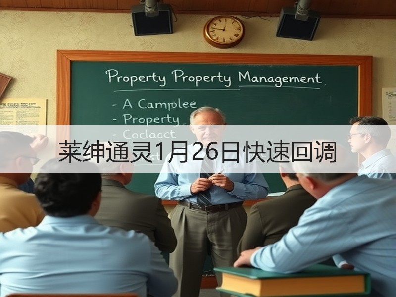 莱绅通灵1月26日快速回调