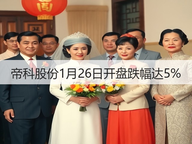 帝科股份1月26日开盘跌幅达5%(图2) 帝科股份1月26日开盘跌幅达5%(图2)