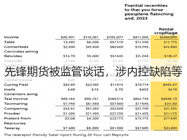 先锋期货被监管谈话,涉内控缺陷等(图3) 先锋期货被监管谈话,涉内控缺陷等(图3)