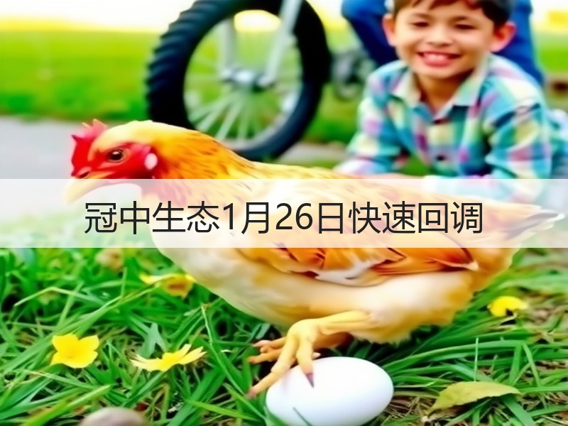 冠中生态1月26日快速回调