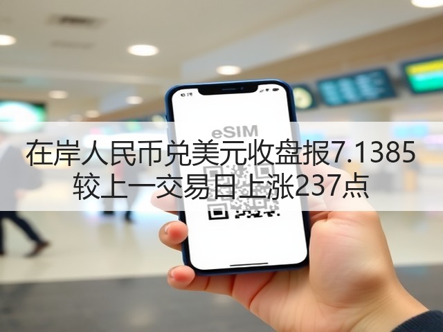 在岸人民币兑美元收盘报7.1385 较上一交易日上涨237点(图1)