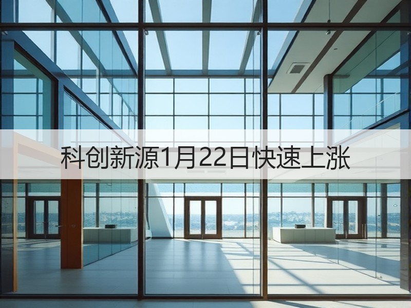 科创新源1月22日快速上涨
