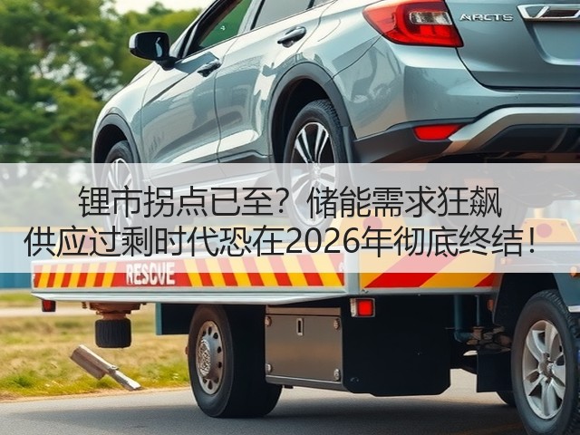 锂市拐点已至?储能需求狂飙 供应过剩时代恐在2026年彻底终结!(图1) 锂市拐点已至?储能需求狂飙 供应过剩时代恐在2026年彻底终结!(图1)