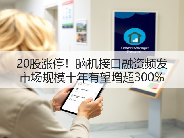 20股涨停!脑机接口融资频发 市场规模十年有望增超300%(图1) 20股涨停!脑机接口融资频发 市场规模十年有望增超300%(图1)