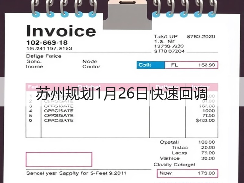 苏州规划1月26日快速回调