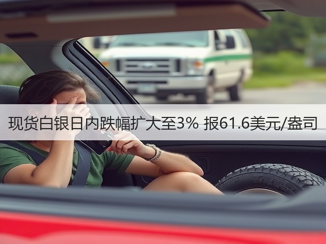 现货白银日内跌幅扩大至3% 报61.6美元/盎司(图1)