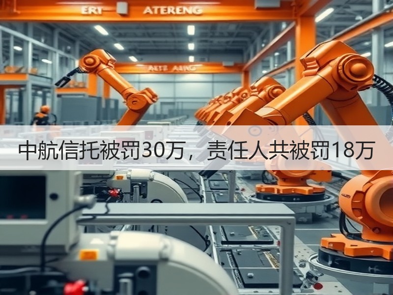 中航信托被罚30万，责任人共被罚18万