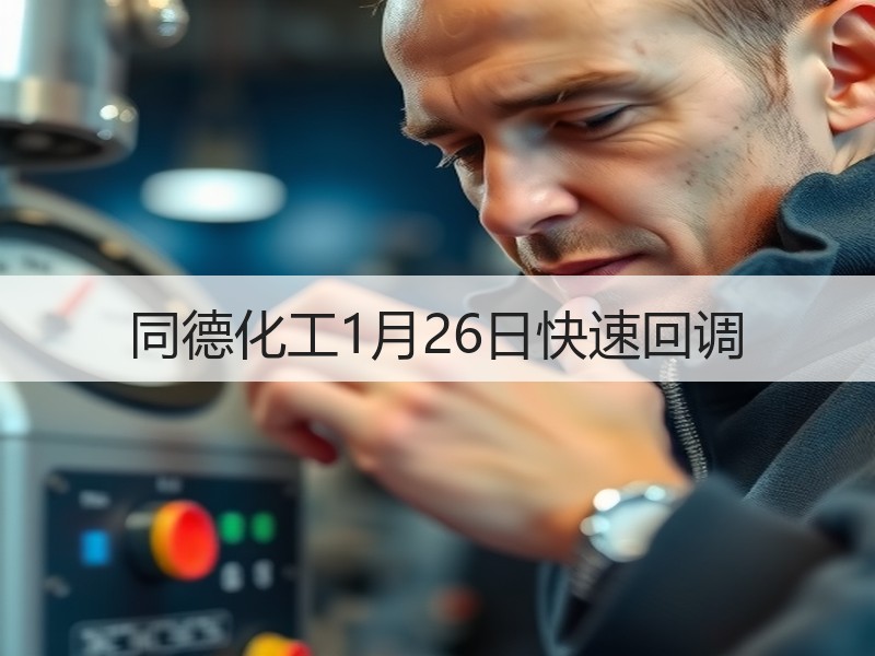 同德化工1月26日快速回调
