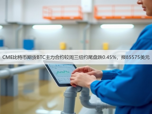 CME比特币期货BTC主力合约较周三纽约尾盘跌0.45%,报85575美元(图2) CME比特币期货BTC主力合约较周三纽约尾盘跌0.45%,报85575美元(图2)