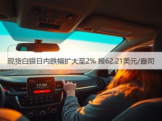 现货白银日内跌幅扩大至2% 报62.21美元/盎司(图1)