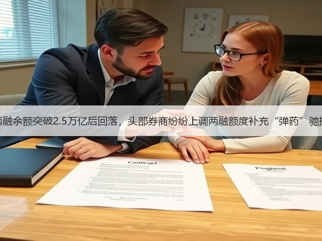 两融余额突破2.5万亿后回落,头部券商纷纷上调两融额度补充“弹药”驰援(图2) 两融余额突破2.5万亿后回落,头部券商纷纷上调两融额度补充“弹药”驰援(图2)