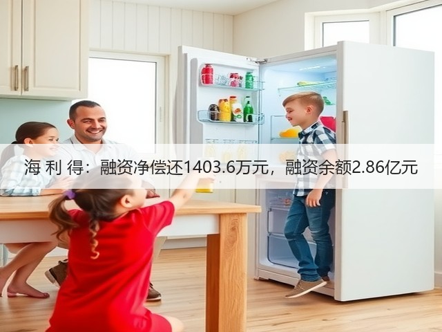 海 利 得：融资净偿还1403.6万元，融资余额2.86亿元(图2)