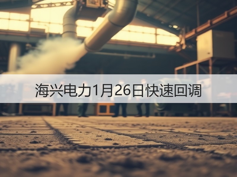 海兴电力1月26日快速回调