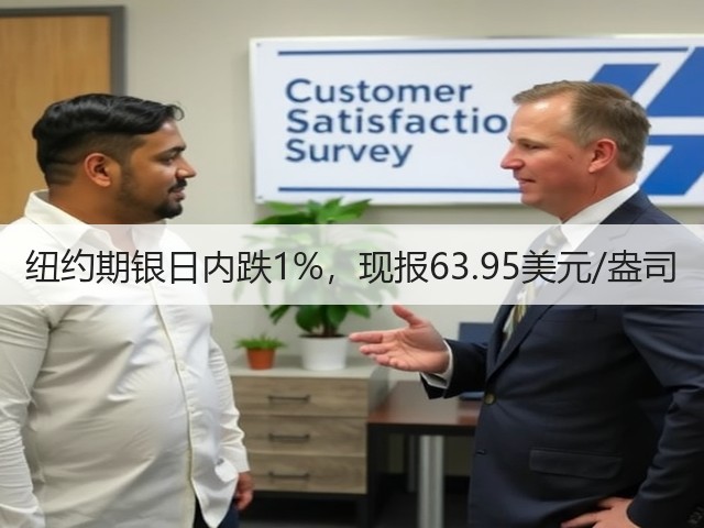 纽约期银日内跌1%，现报63.95美元/盎司(图3)