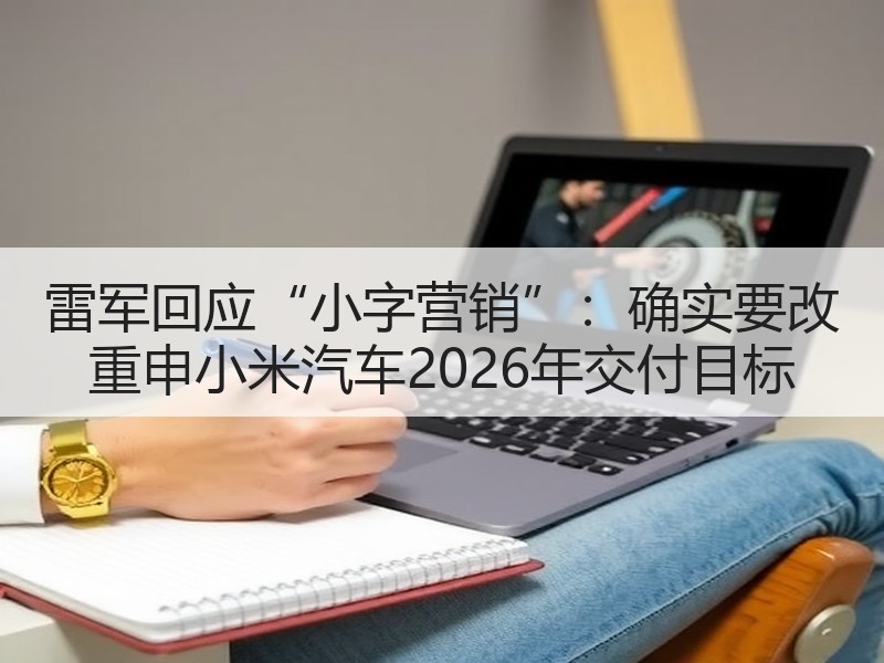 雷军回应“小字营销”：确实要改 重申小米汽车2026年交付目标