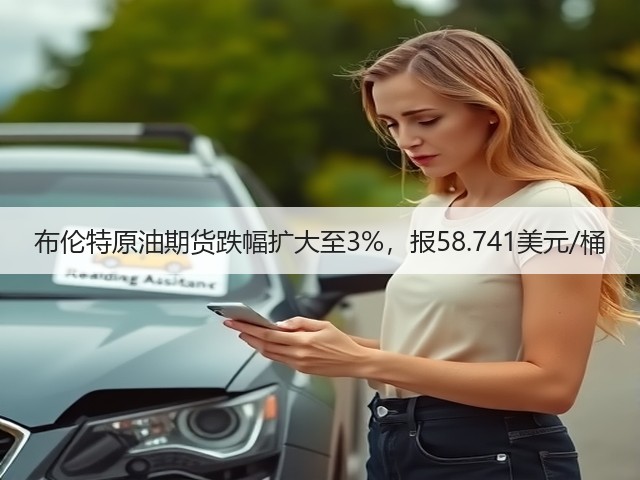 布伦特原油期货跌幅扩大至3%，报58.741美元/桶(图3)