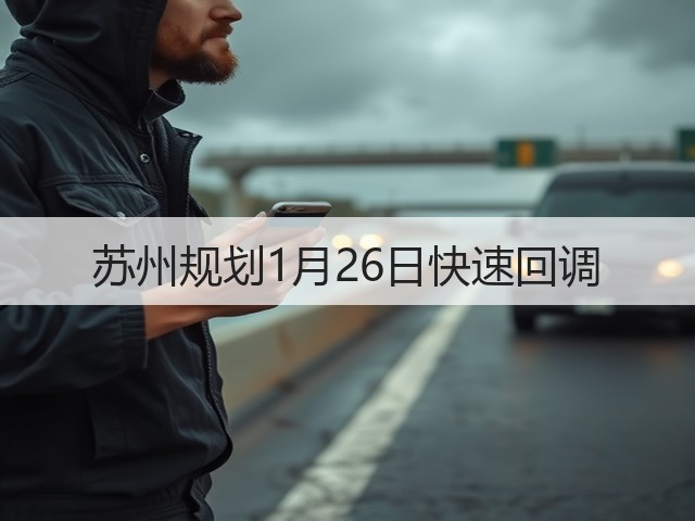 苏州规划1月26日快速回调(图2)