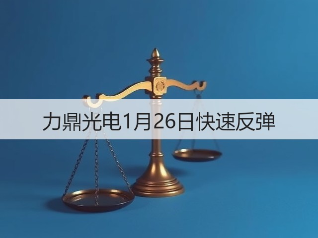 力鼎光电1月26日快速反弹(图2)