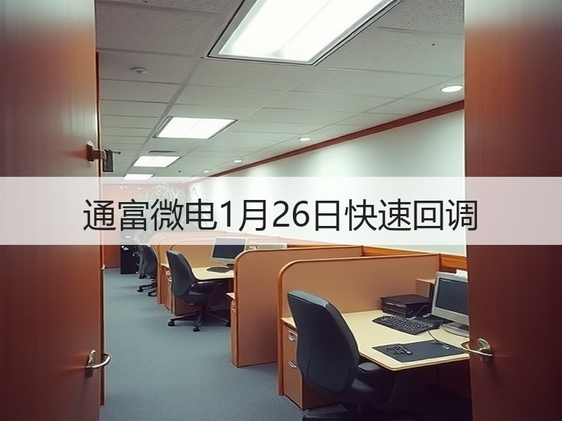 通富微电1月26日快速回调