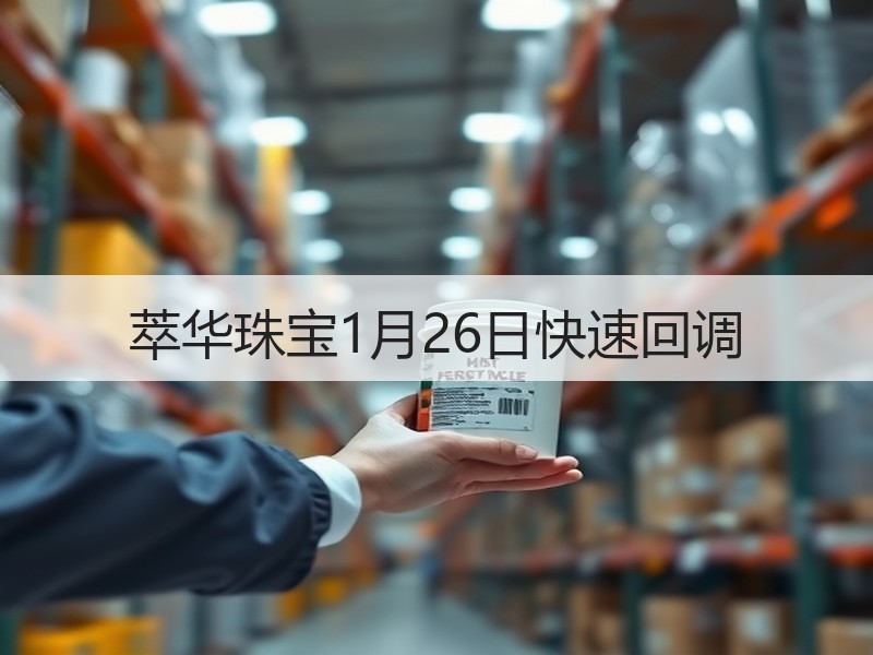 萃华珠宝1月26日快速回调