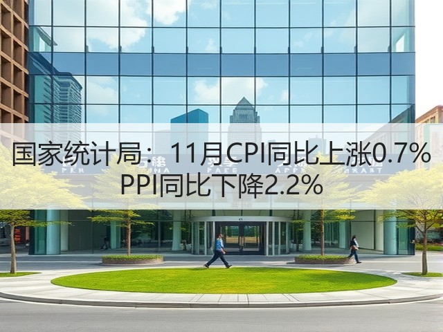 国家统计局：11月CPI同比上涨0.7% PPI同比下降2.2%(图2)