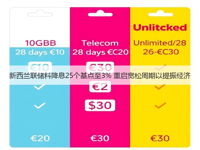 新西兰联储料降息25个基点至3% 重启宽松周期以提振经济
