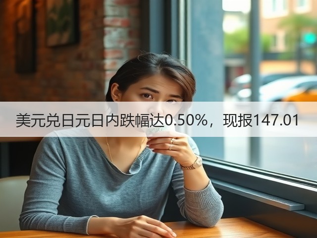 美元兑日元日内跌幅达0.50%，现报147.01(图1)