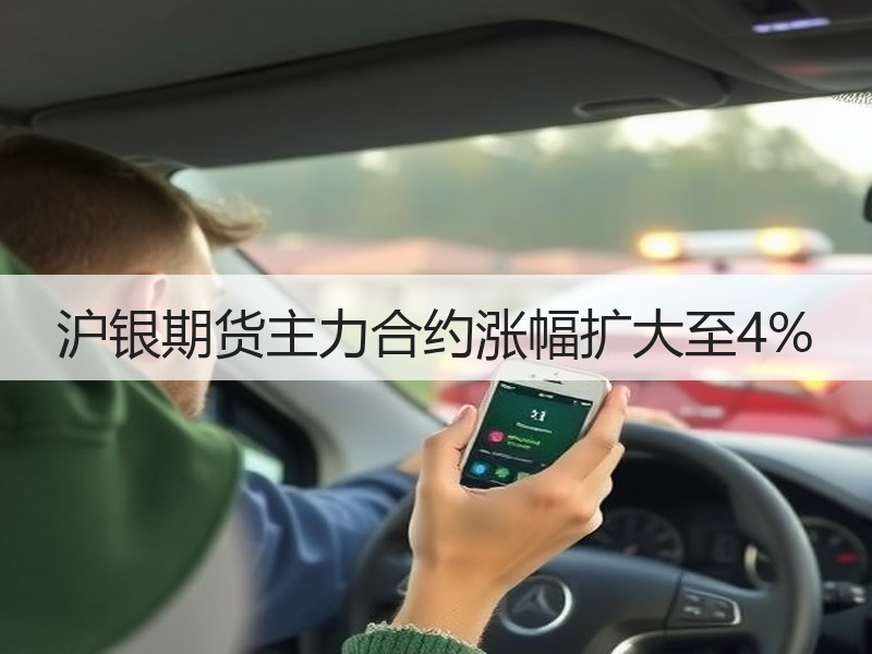 沪银期货主力合约涨幅扩大至4%